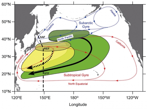 사이언스 리포트지에 실린 후쿠시마 오염수 방류에 따른 시뮬레이션. 원자력 전문가들은 “후쿠시마 오염수, 한국에 큰 위협 안 된다” 고 지적한다. 오염수에 비해 태평양 해수의 양이 너무도 방대하기 때문이다