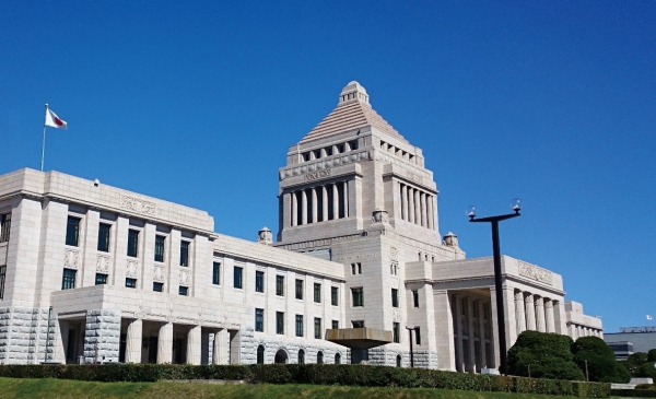 1920년 착공 1936년 완공되어 현재까지 사용되고 있는 일본 국회의사당 전경
